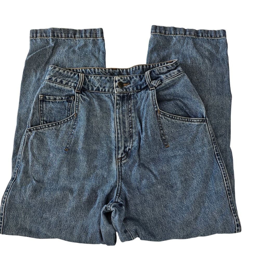 Back Beat Co. Denim Ollie Pants High Rise Barrel Leg Jeans Women's Medium Size 6
